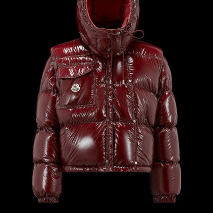 Doudoune courte Moncler Karakorum Femme Bordeaux